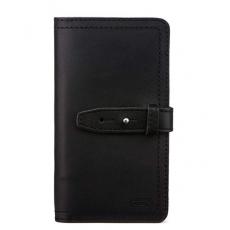 Large Full Grain Leather Big Bifold ID Credit Card Wallet Organizer Includes 100 Year Warranty Black