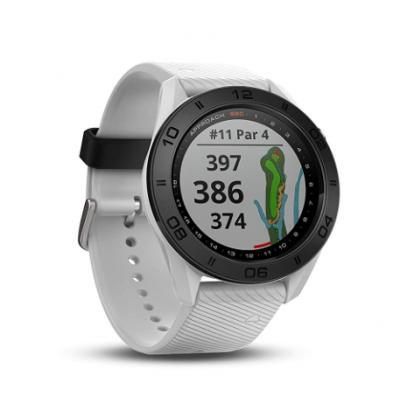 Approach S60, Premium GPS Golf Watch with Touchscreen Display and Full Color CourseView Mapping, White