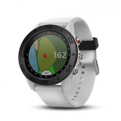 Approach S60, Premium GPS Golf Watch with Touchscreen Display and Full Color CourseView Mapping, White