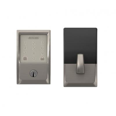 Schlage Encode Smart WiFi Deadbolt with Century Trim in Satin Nickel (BE489WB CEN 619)