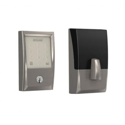 Schlage Encode Smart WiFi Deadbolt with Century Trim in Satin Nickel (BE489WB CEN 619)