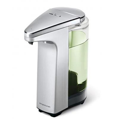 simplehuman Compact Sensor Pump with Soap Sample Brushed Nickel, 8 Fluid Ounce