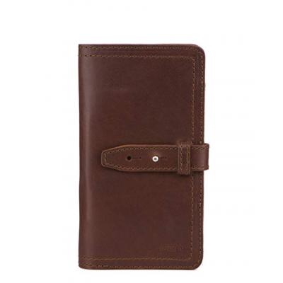 Large Full Grain Leather Big Bifold ID Credit Card Wallet Organizer Includes 100 Year Warranty Chestnut