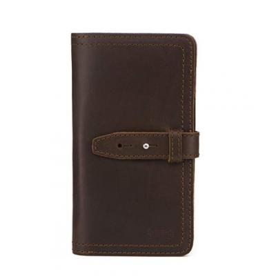 Large Full Grain Leather Big Bifold ID Credit Card Wallet Organizer Includes 100 Year Warranty Dark Coffee