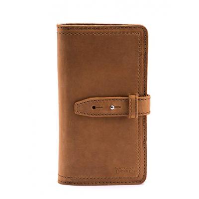 Large Full Grain Leather Big Bifold ID Credit Card Wallet Organizer Includes 100 Year Warranty Tobacco