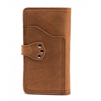 Large Full Grain Leather Big Bifold ID Credit Card Wallet Organizer Includes 100 Year Warranty Tobacco